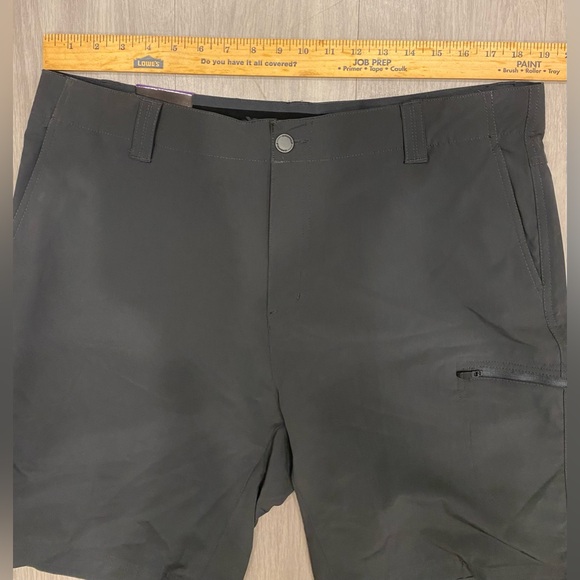 Men's 36 Zeroxposur Cargo waistband Travel Shorts Slate Gray Stretch NWT $70 - Picture 2 of 9